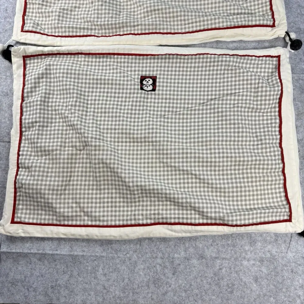 TBH The Beast Home Panda Pompom Gingham 100% Cotton Queen Bedding Set